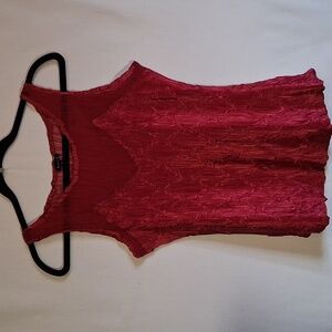 Komarov Elegant Cranberry Sleeveless Poly ChifonTop